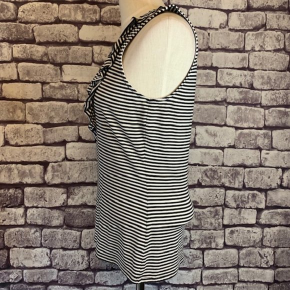 White House Black Market Striped Sleeveless Top - Picture 4 of 8
